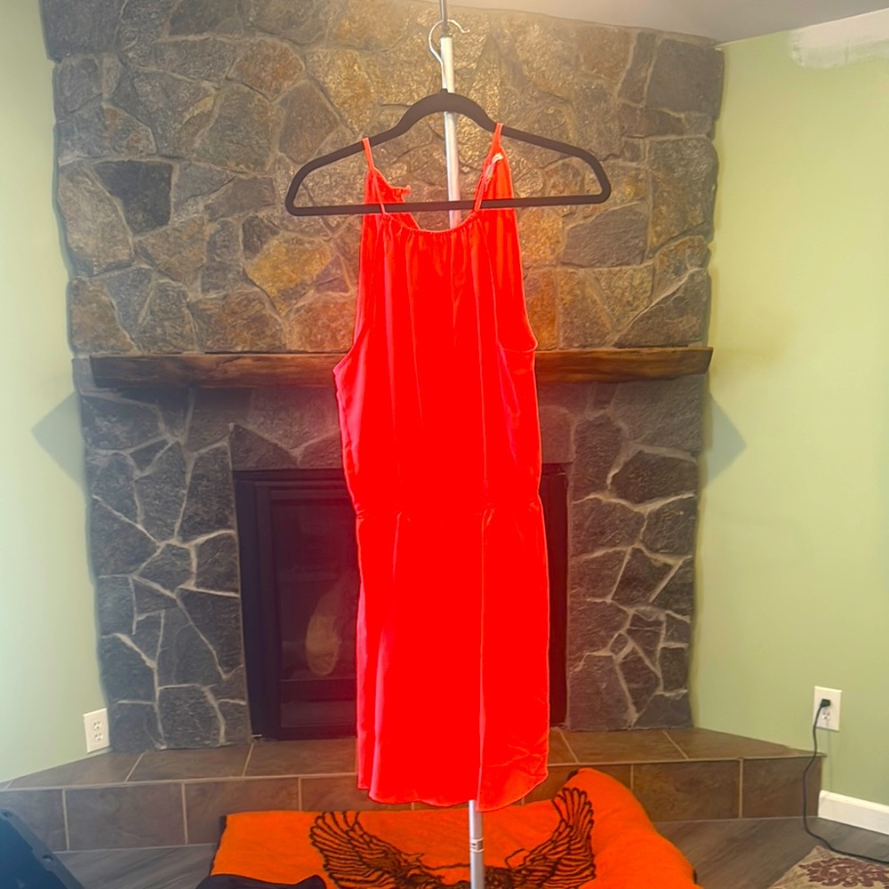 American Eagle outfitters awesome fluorescent orange Sleeveless Dress